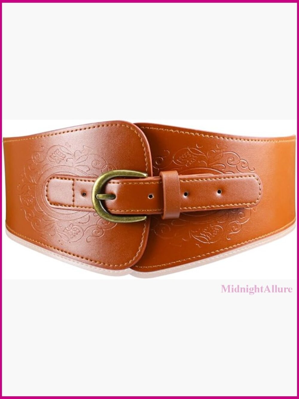 Adjustable Leather Corset Belt, Wide Waist Trainer Cincher, Women's Accessory